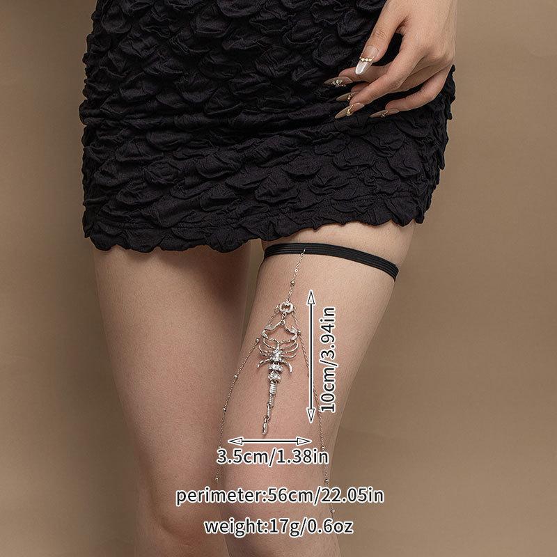 Sweet and Cool Spicy Girl Exaggerated Diamond Set, Scorpion 3D Finger Bracelet, Serpentine Arm Ring, Leg Chain, Body Chain