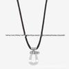Women's 18K Rose Gold Fred Medium Diamond Horseshoe Necklace with Horizontal Nautical Buckle Choker.