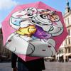 Diddl Love And Friendship In Pastel Umbrella Folding umbrella, automatic umbrella 8-Frame for Travel, camping Use Gift for Halloween Christmas