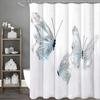 Butterfly Shower Curtain, Bathroom Decorative Shower Curtain, Waterproof Shower Curtain with Hooks