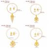Thai Gold Plated Jewelry Set Ethnic Women Jewelry Suit Delicate Necklace Earrings Set  Party
