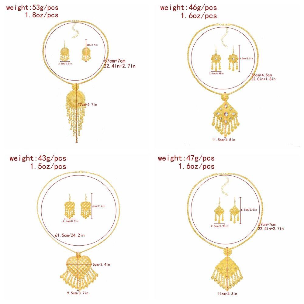 Thai Gold Plated Jewelry Set Zinc Zinc Alloy Women Jewelry Suit Simple Necklace Earrings Set Wedding