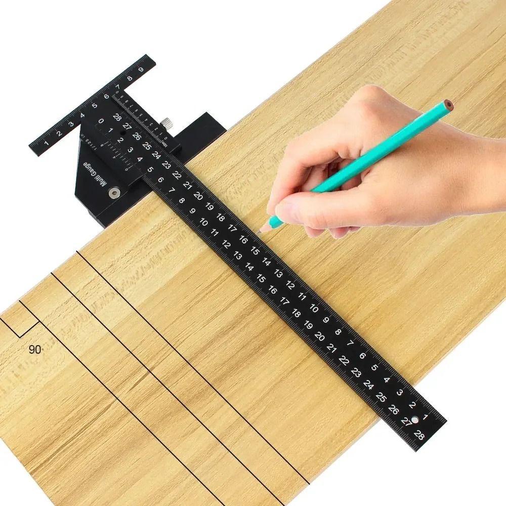 0-280mm T Shaped Ruler High-precision Marking Gauge Professional Scribe Ruler  Carpentry DIY Tools