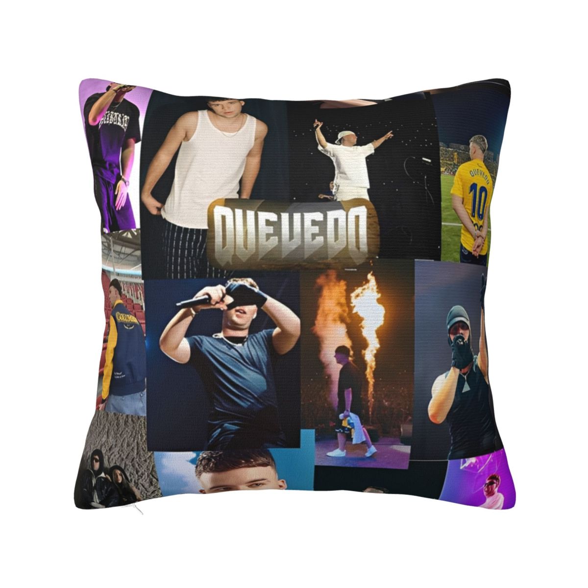 

Rapper Quevedo Spanish Singer Pillow Cover Polyester Pillow Case Cushion Cover Custom Pillowcases For Sofa Car Home Decor 12x12Inch