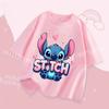 Stitch Kids T Shirt Cute Cartoon Print Short-Sleeved Fashion Casual Round Neck T-Shirt for Boys and Girls Daily Tops