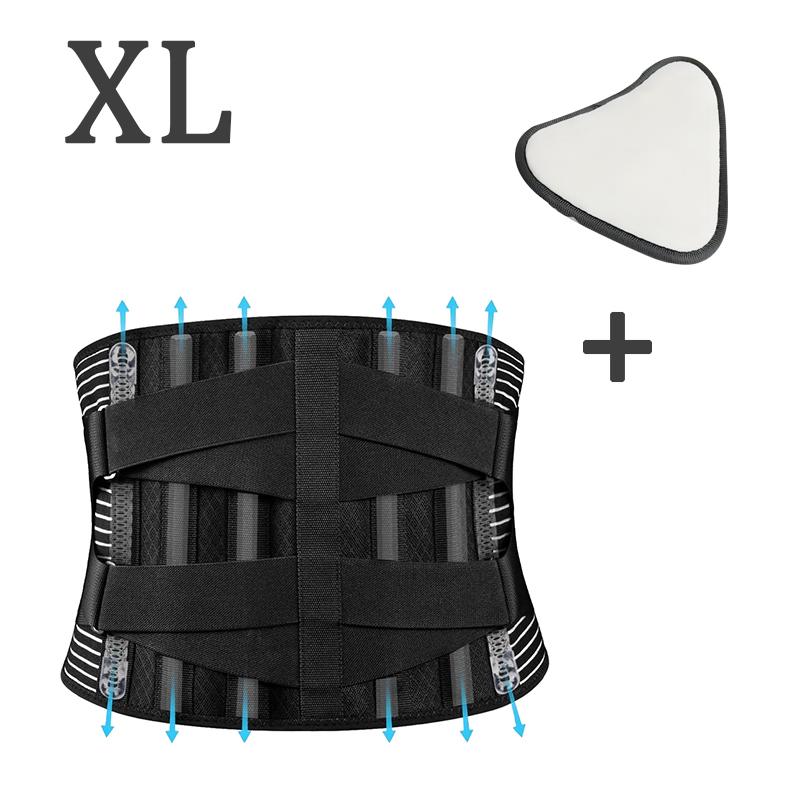 Lumbar Back Belt with Waist Pad Adjustable Breathable Waist Trainer Anti-skid Spine Lumbar Support Belt Lower Back Stress Relief