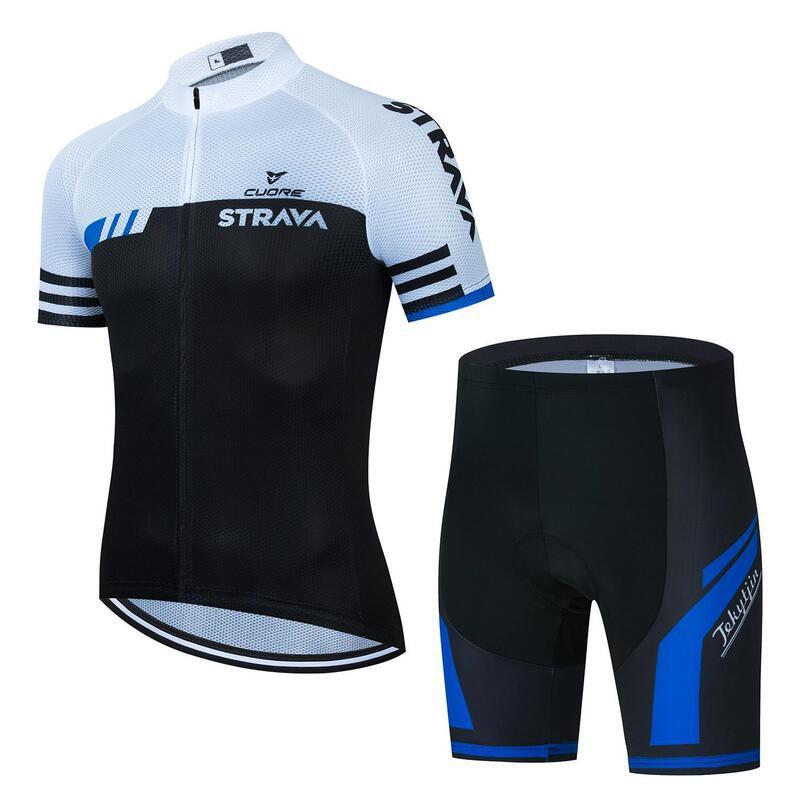Men Women Cycling Jersey Bib Shorts Set Quick Dry Breathable Bike Riding Outfit Road Mountain Biking