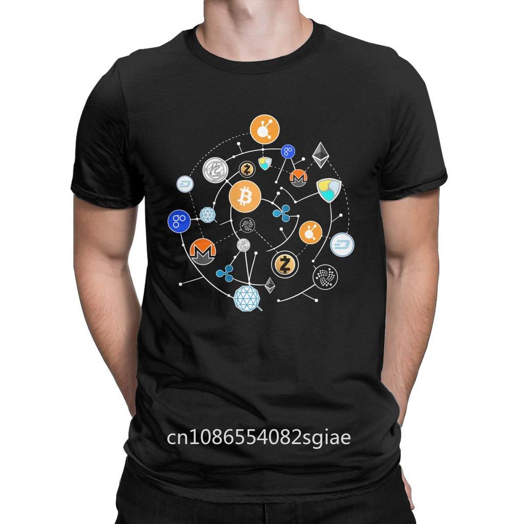 Bitcoin BTC Crypto Currency T-Shirt Men Cryptocurrency Pure Cotton Tee Shirt Short Sleeve T Shirt Men Tshirt Harajuku Streetwear