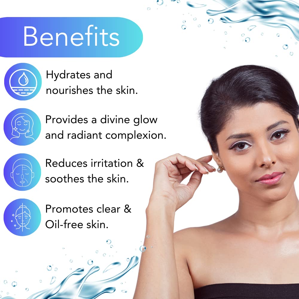 Vrindaam Chandrakanti Ayurvedic Face Gel For Women & Men | Nourishing & Ultra Hydrating Light Weight Moisturizer For Soft & Glowing Skin (50 G (Pac