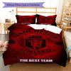 Man Utd Bedding Quilt Set Quilt Cover Pillowcase Home Decoration Birthday Gift (1 * Duvet Cover + 2 * Pillowcase, Without Core)