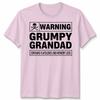 Warning Grumpy Grandad Unisex T Shirt Funny Gift Xmas Present Fathers Day Tee