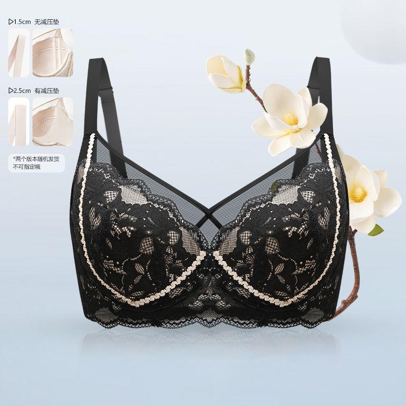 Large size underwear and large breasts are dedicated to gathering and anti-drooping sub-breasts, and the soft steel ring is supported by a breathable