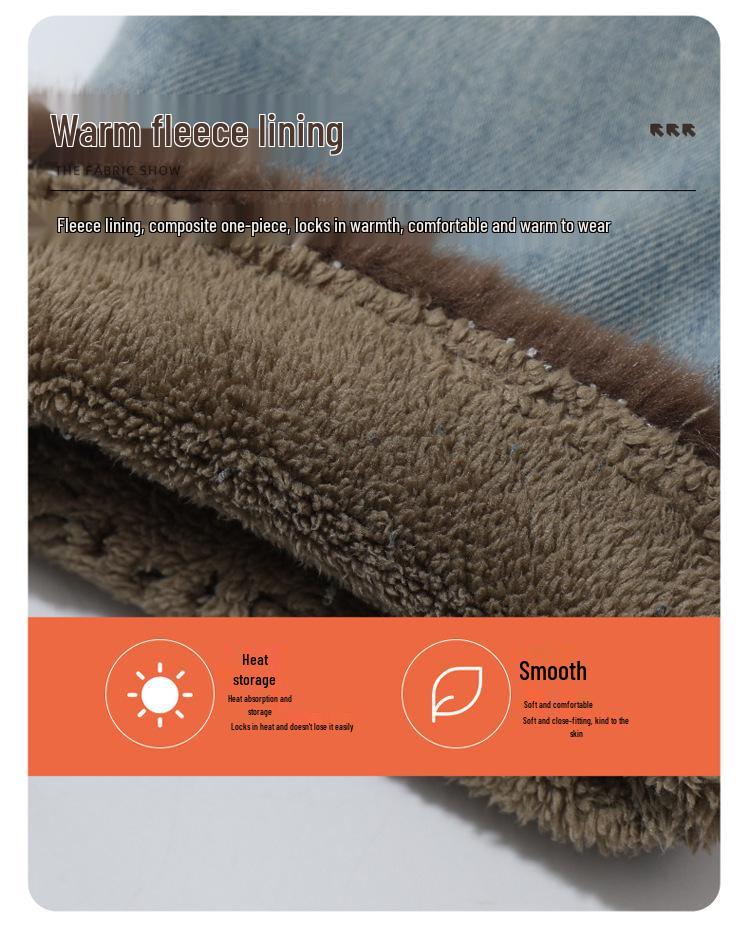 Flickors fleecefodrade kattbyxor: Vinter 2025 Raka Jeans