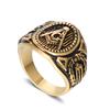 European and American Fashion Titanium Steel Ring, Retro Gold Ring Jewelry 2026
