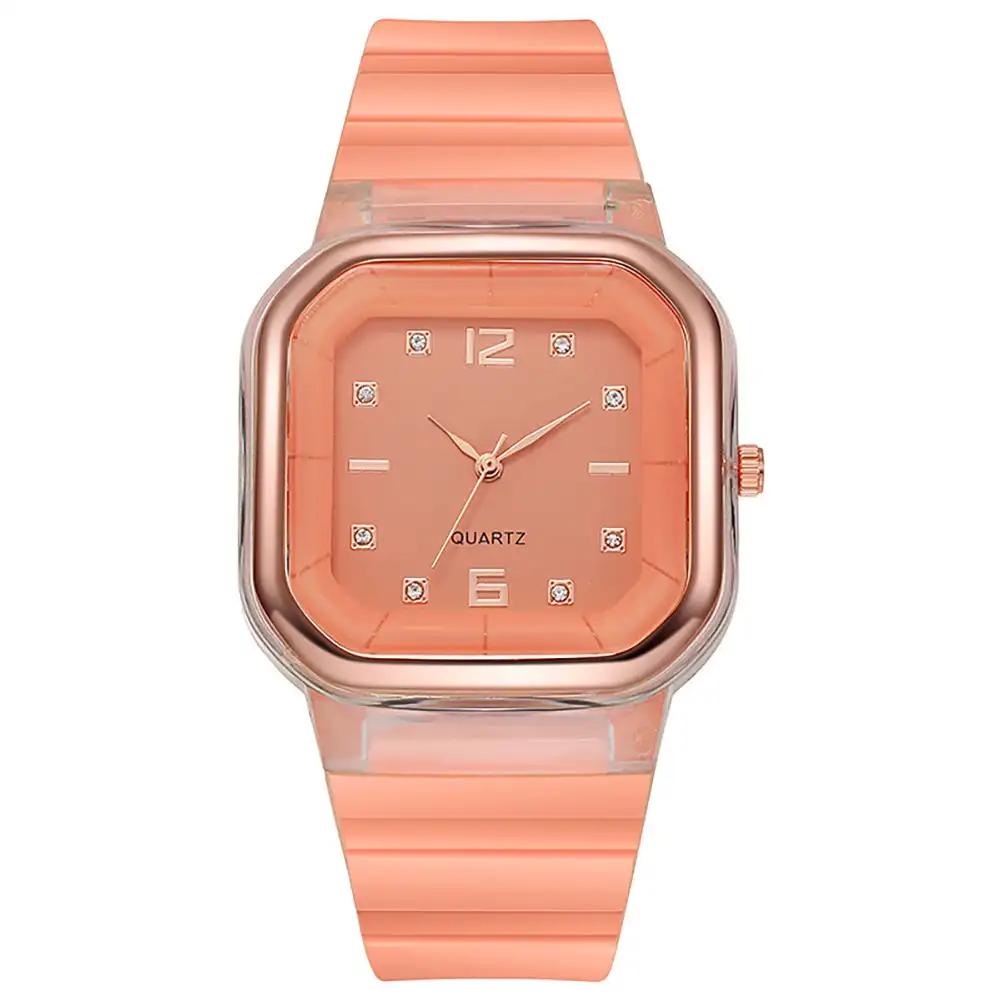 Women Watch Candy Colors Silicone Square Quartz Simple Sports Digital Watch Female Men's Fashion Watch Unisex Casual Wristwatch