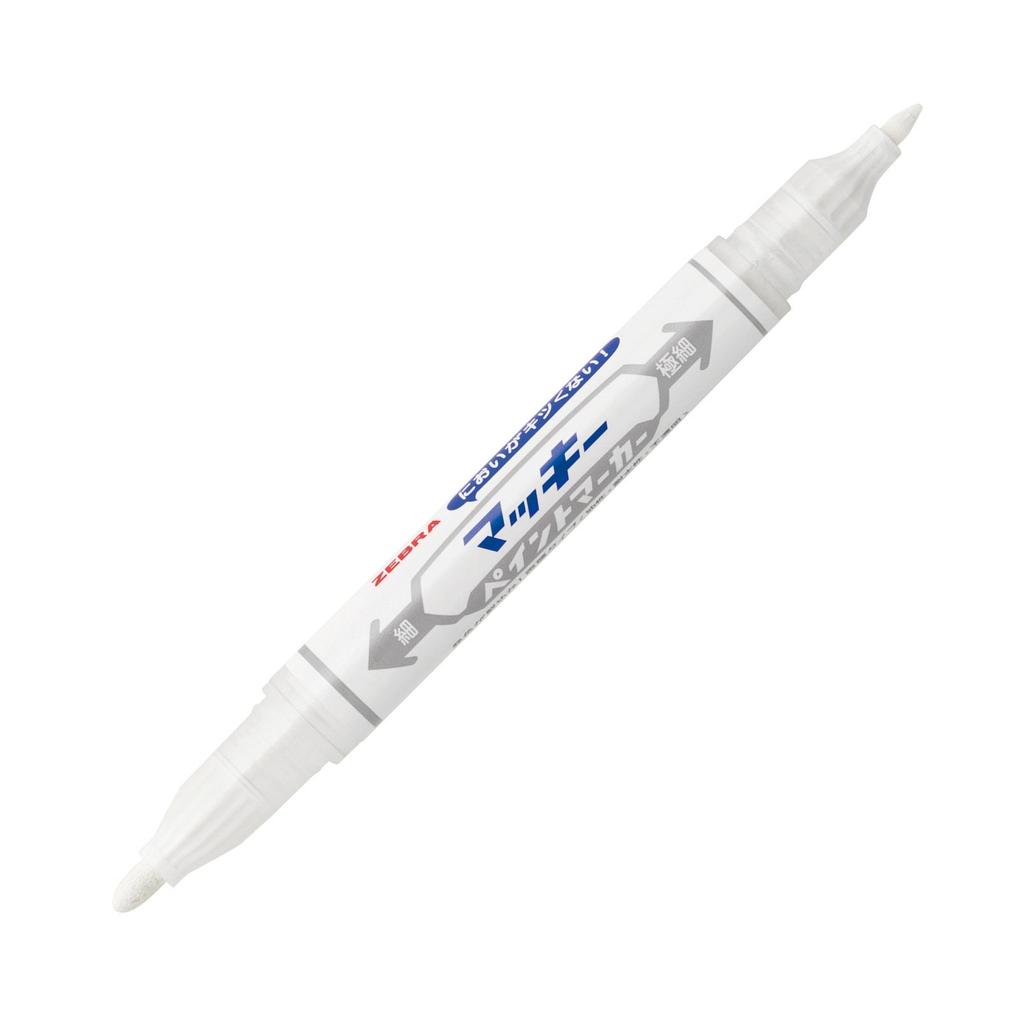 Zebra Maki Paint Extra Fine 10 Marker, Tip, White, Pens, B-YYTS20-W
