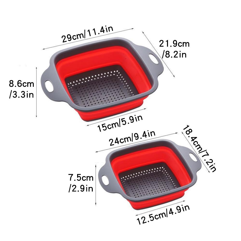 Square Folding Drain Basket, Leaking Basket, Fruit Basket, Vegetable Washing Basket, Home Fruit Basket