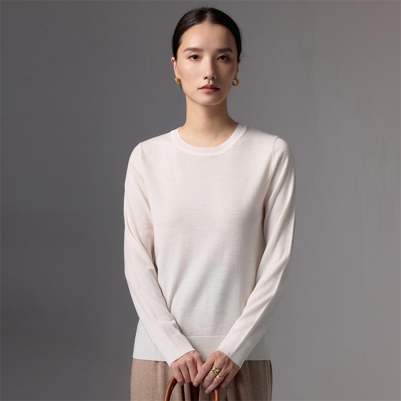 Yangzi Yarn Women's Wool Sweater: 2026 Autumn/Winter Slim Fit Base Layer