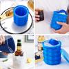 Portable 2 In 1 Large Silicone Ice Bucket Mold with Lid Space Saving Ice Cube Create Maker Tools for Kitchen Party Barware