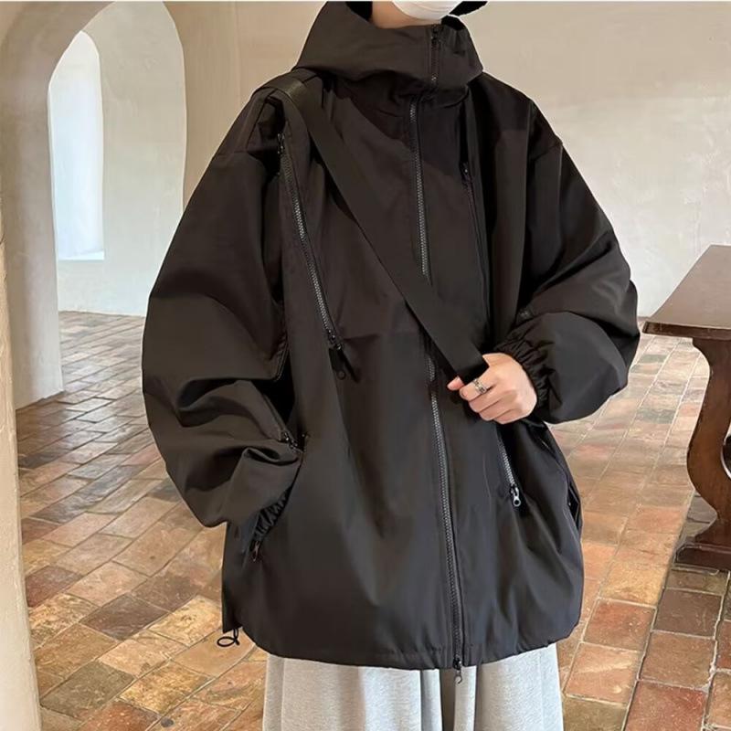 Jacket Men's Spring and Autumn Hooded Camouflage Men's Korean Style Autumn Trend Jacket Work Wear Functional Casual Autumn Top