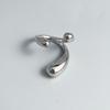925 Sterling Silver Rings for Women Couple Minimalist Handmade Simple Big Line Ring Fine Jewelry Gift Prevent Allergy