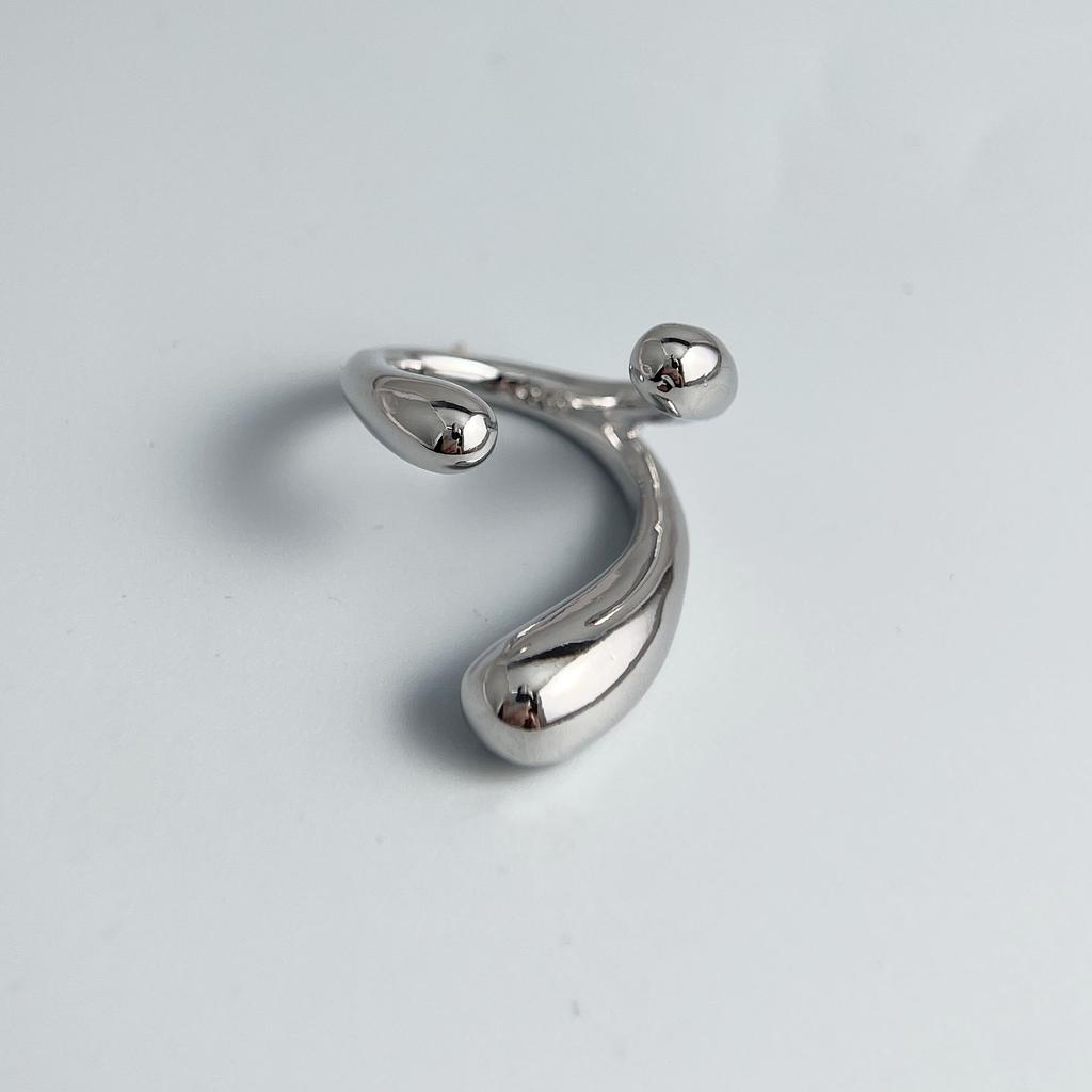 925 Sterling Silver Rings for Women Couple Minimalist Handmade Simple Big Line Ring Fine Jewelry Gift Prevent Allergy