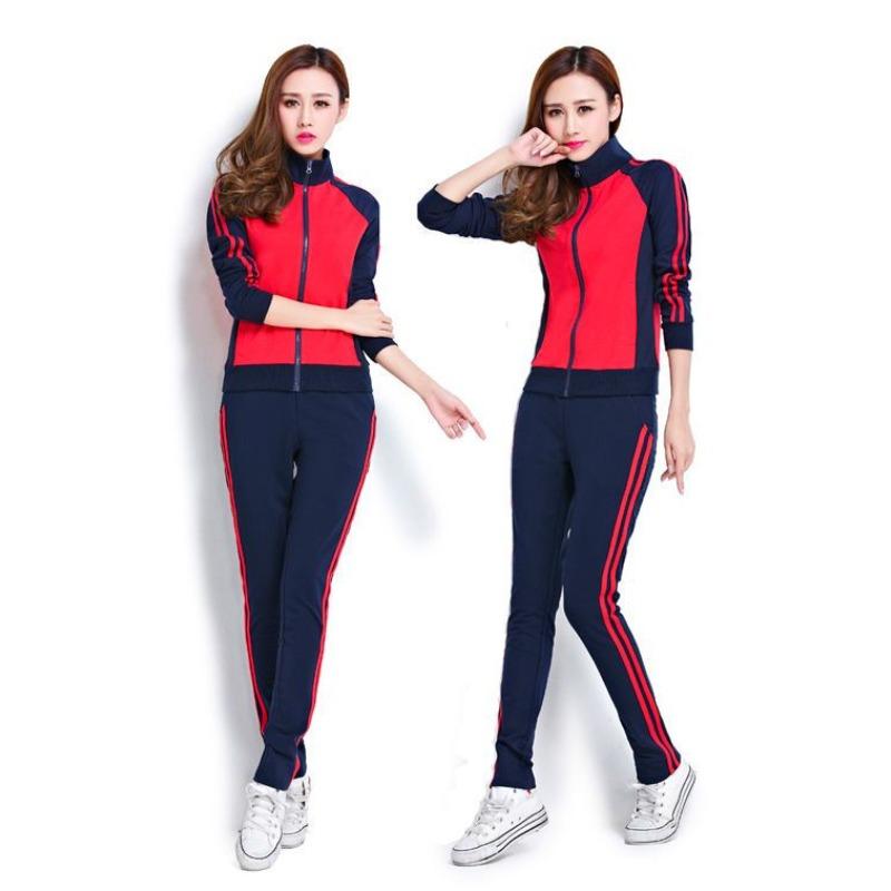 Premium Women Sportswear Set Spring Autumn Casual Running Outfit Korean Style Loose Fit Two Piece Fashionable