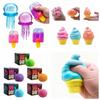 Nee Doh Fuzz Ball Jellfish Ice-Cream Jellyfish Stress Ball Squishy Toy  Soft Squeeze Ball Anti-Anxiety Squishy Gift Present