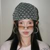 Vintage Printed Beanies Cap Ins Women's Turban Hat Retro Y2k Print Pullover Hats  Outdoor