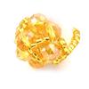 Les Trésors De Lily [R8213] - Bague ajustable perles 'Scarlett' jaune doré - 15 mm