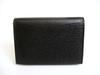 Authentic BVLGARI Black Grain Calf Leather Business Card Case Card Holder #a971  Open box