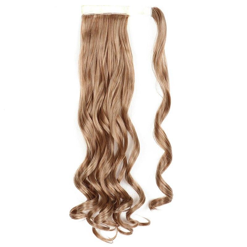 

MISSQUEEN Женская мода Короткий натуральный прямой волнистый хвост с запахом из синтетического волокна Повседневная одежда Наращивание хвоста 55 CM