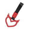 Gerinkoken Car Sling Leather Heart Shape Car Handle Rest Car Grab Handle Strap Heart