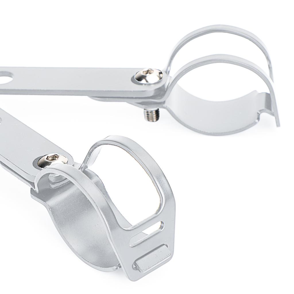28mm-41mm Fork Chrome Headlight Mount Bracket Motorcycle Headlamp Holder Adapter