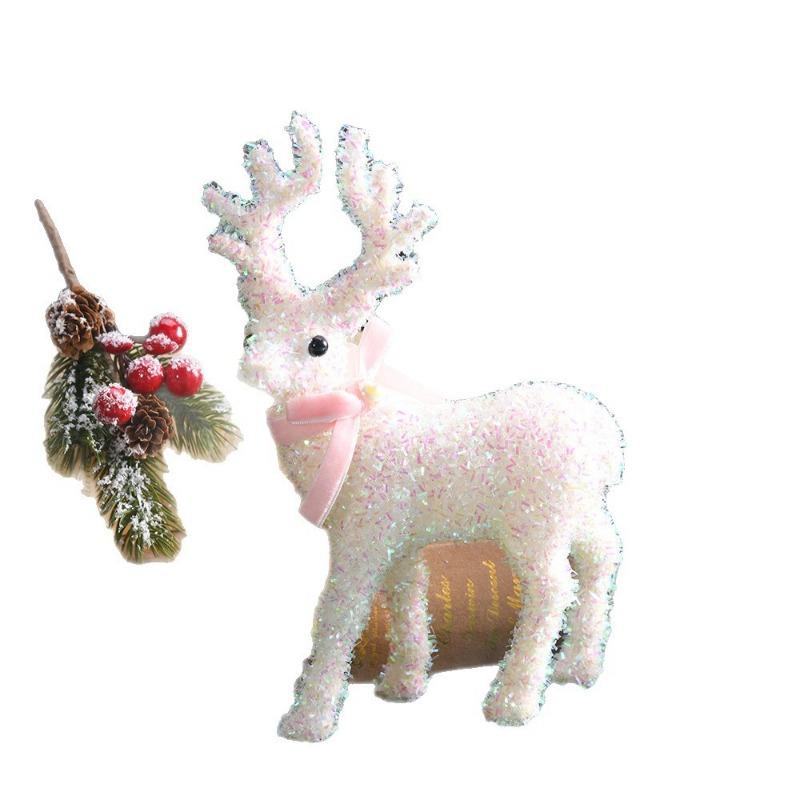 New Christmas white elk ornament Christmas family atmosphere decoration large doll shopping mall window decoration