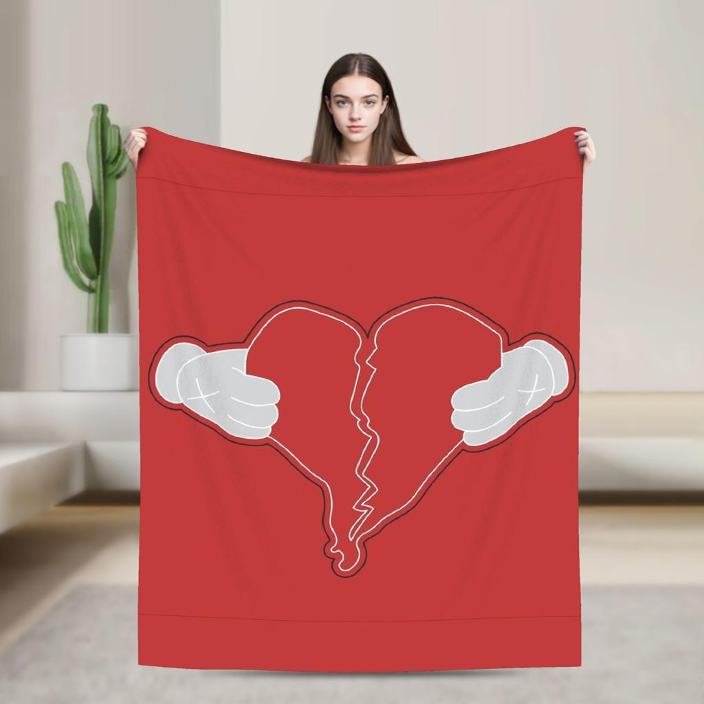 Kanye West Stretched Meme Warm Soft Blanket  Travel Plush Throw Blanket Novelty Bedroom Flannel Bedspread Sofa Bed Cover