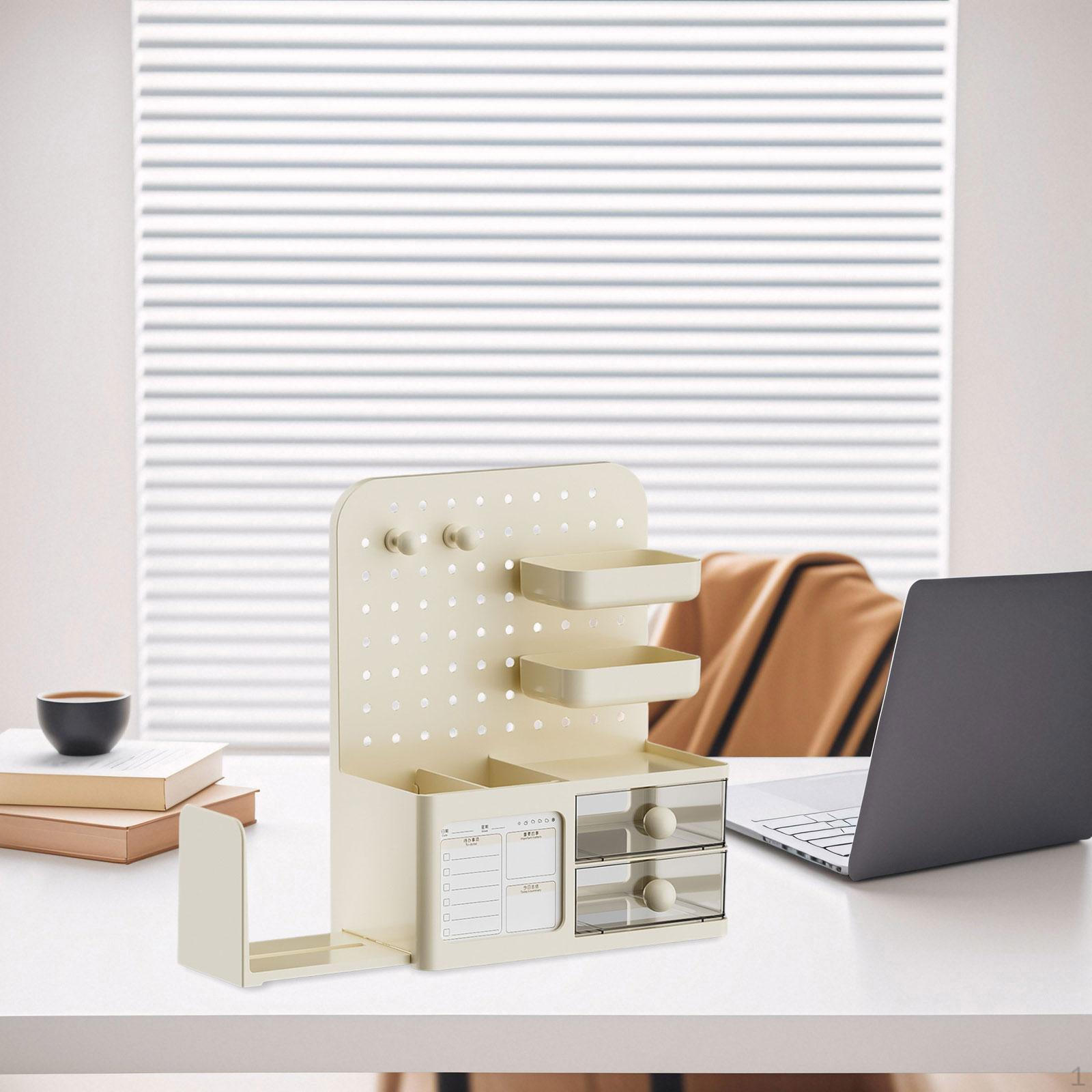 

Органайзер для стола с ящиком Органайзер Аксессуары Принадлежности Креативная перфорированная доска Макияж жёлтый