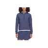 Adidas Solid Color Half-Zip Hooded Jacket Women Jackets Navy-Blue HS8971