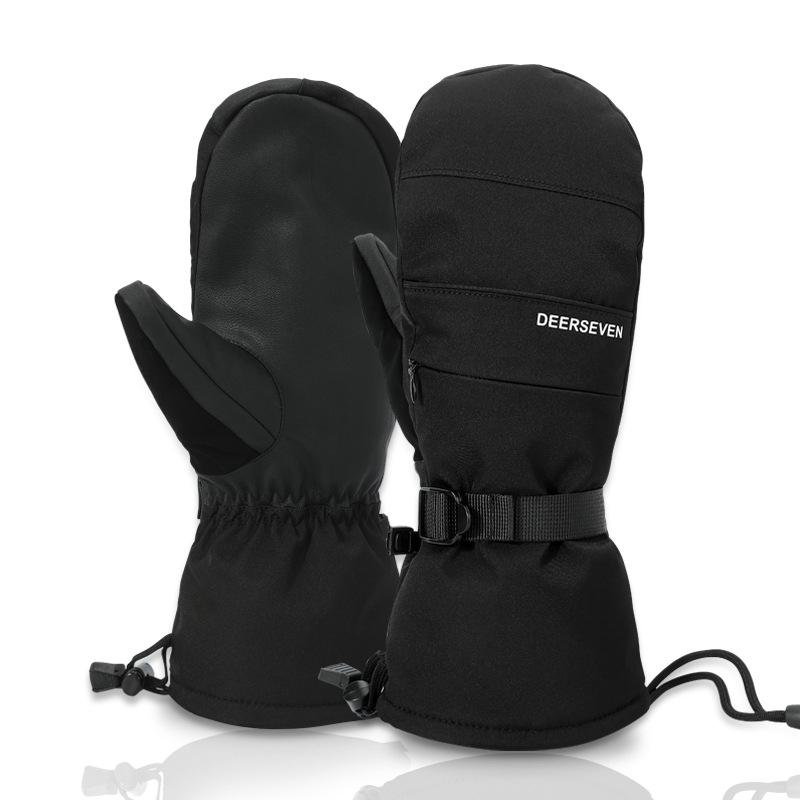 Winter Snowboard Gloves for Men  Outdoor Warm Windproof  Touch Screen Fleece Waterproof and Women's Interlocking Warm Gloves
