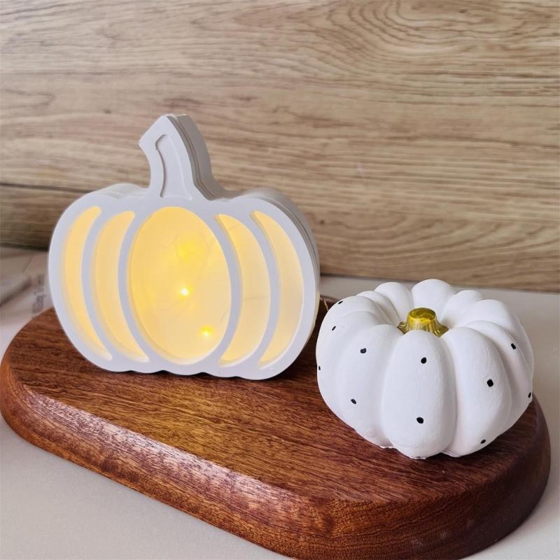 Hollowed Pumpkins Silicone Candle Mold For Making Candle Halloween Decoration Easy Demolding Silicone Mold Baking Tool