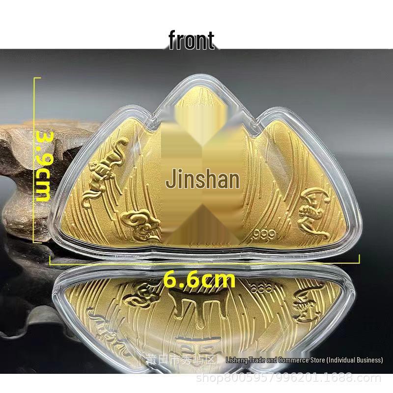 2025 Gold Mountain Commemorative Coin with Gold Foil - Creative Wealth Ornament Business Gift