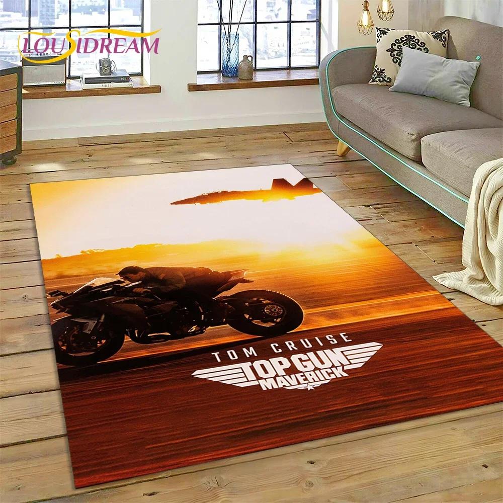 Top Gun Sign Tom Cruise Fighter Carpet Rug for Bedroom Living Room Home Sofa Decoration,Children Game Large Decor Floor Mat Gift