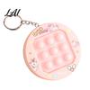 Game Machine Fidget Toy Push Bubble Console Keychain Stress Relief Mini Popping Purse Charm Backpack Bag Party Favors