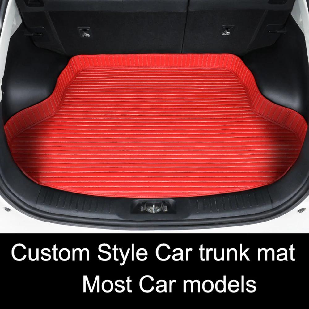 Stripes Custom Car Trunk Mats for Tesla Model Y Model S X Interior Details Car Accessories Carpet