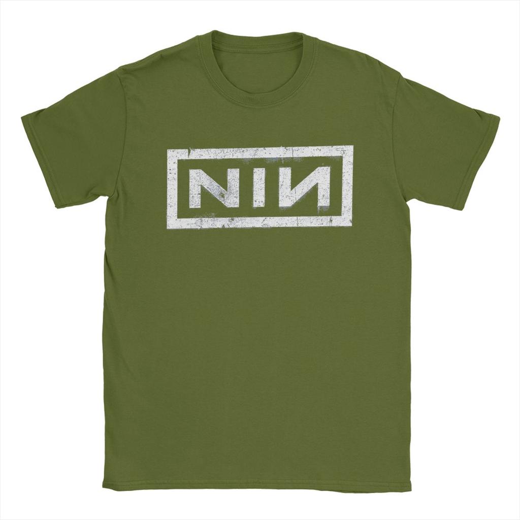NIN Retro Logo Nine Inch Nails Pánske módne bavlnené tričko s okrúhlym výstrihom a krátkym rukávom Tričká Nápad na darček Oblečenie