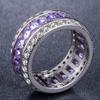 Electroplated Zircon Ring, Colorful Ring, Popular Hand Jewelry.