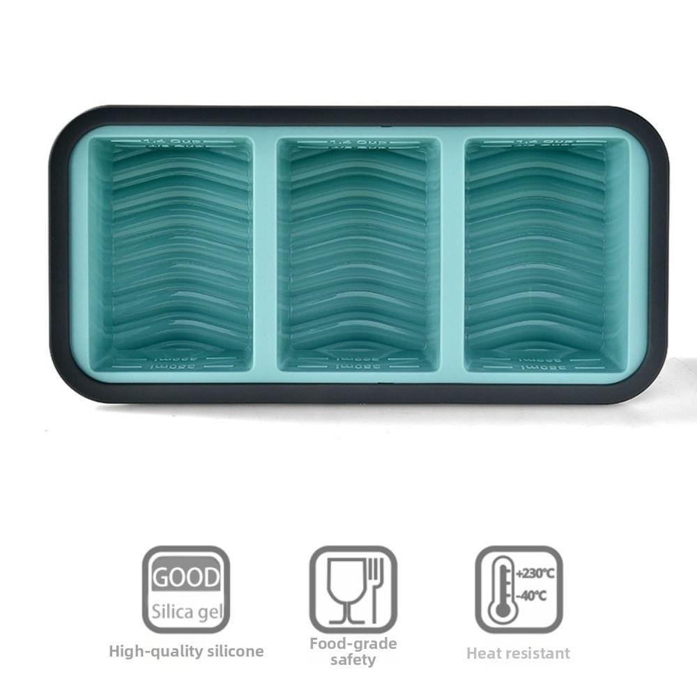 Food Grade Food Storage Container 2/3 Grid Ice Cube Tray for Storing Broth, Leftovers, Rice, Sauce