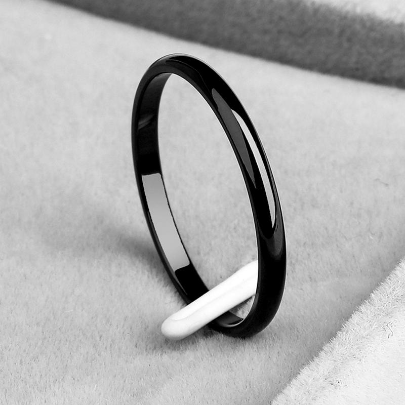 1Pc Women/Girl Jewelry Wedding Band Fashion Ring Wedding Gift Stainless Steel Thin Stackable 2MM