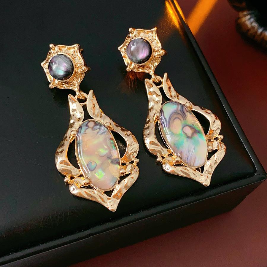Baroque Style Zircon Earrings,Ornate Filigree Gemstone Earrings,Vintage Gemstone Drop Earrings,