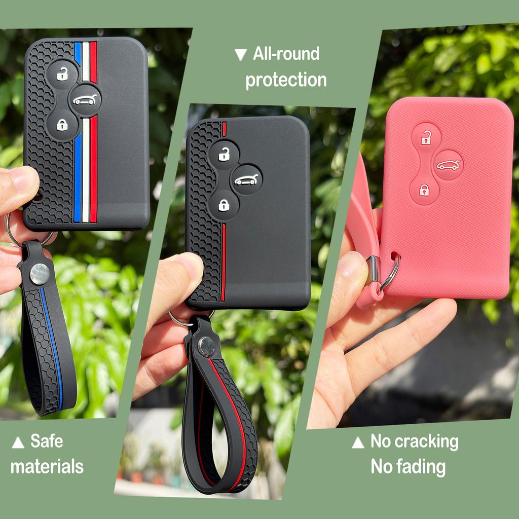 Keychain Protection For Renault Scenic 2 Megane Clio 4 Tula Region 2 Stage Zoe Cassone Logan Laguna Silicone Key Cover Holder